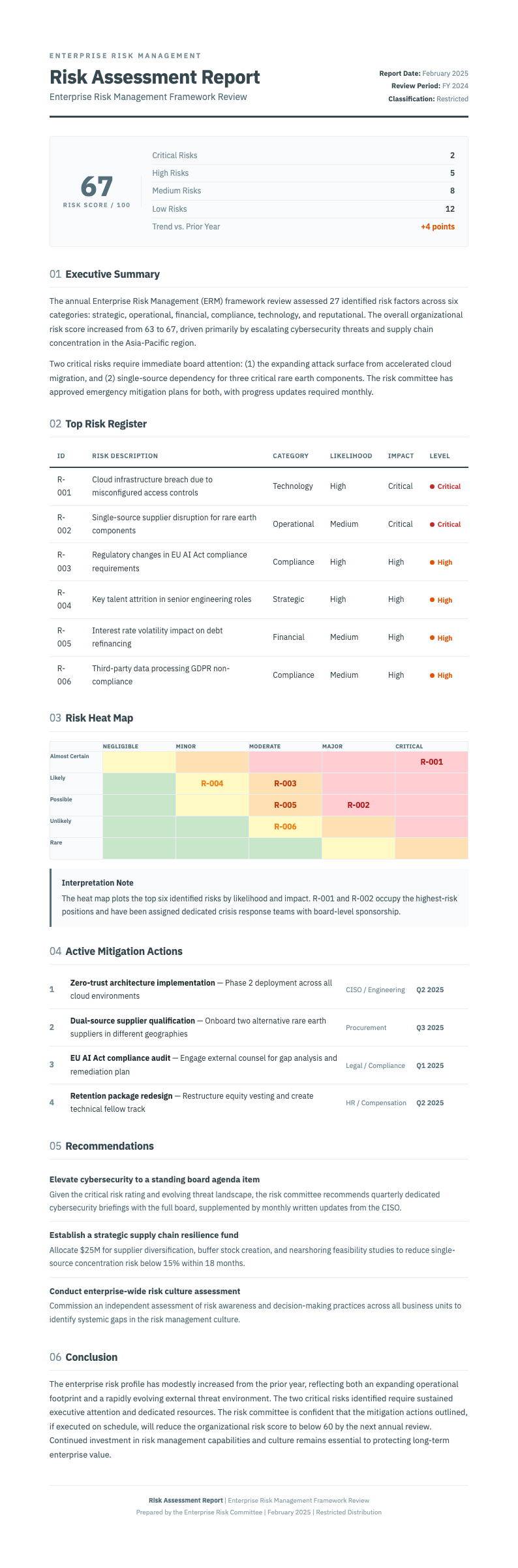 Slate minimal business report